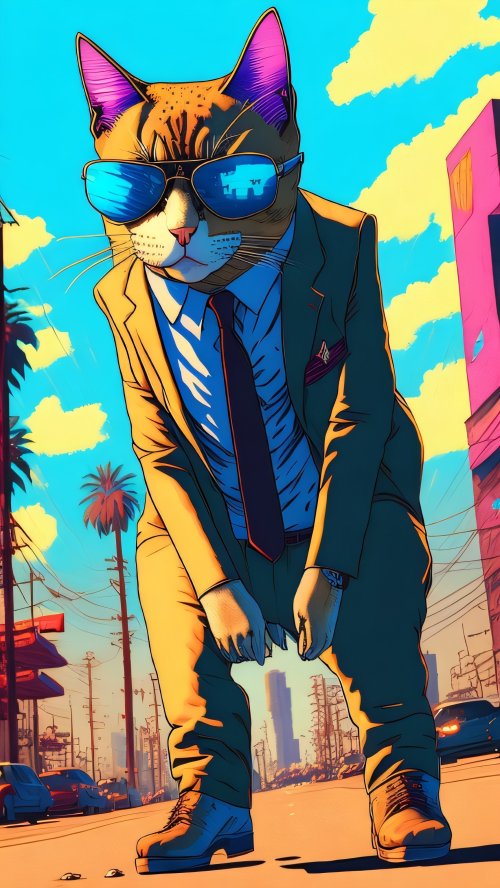 Cool Cat in Suit
