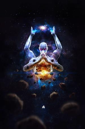 Cosmic Being Meditation - abstract Wallpaper
