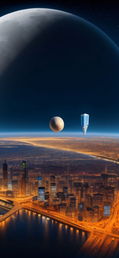 Cosmic Cityscape Horizon