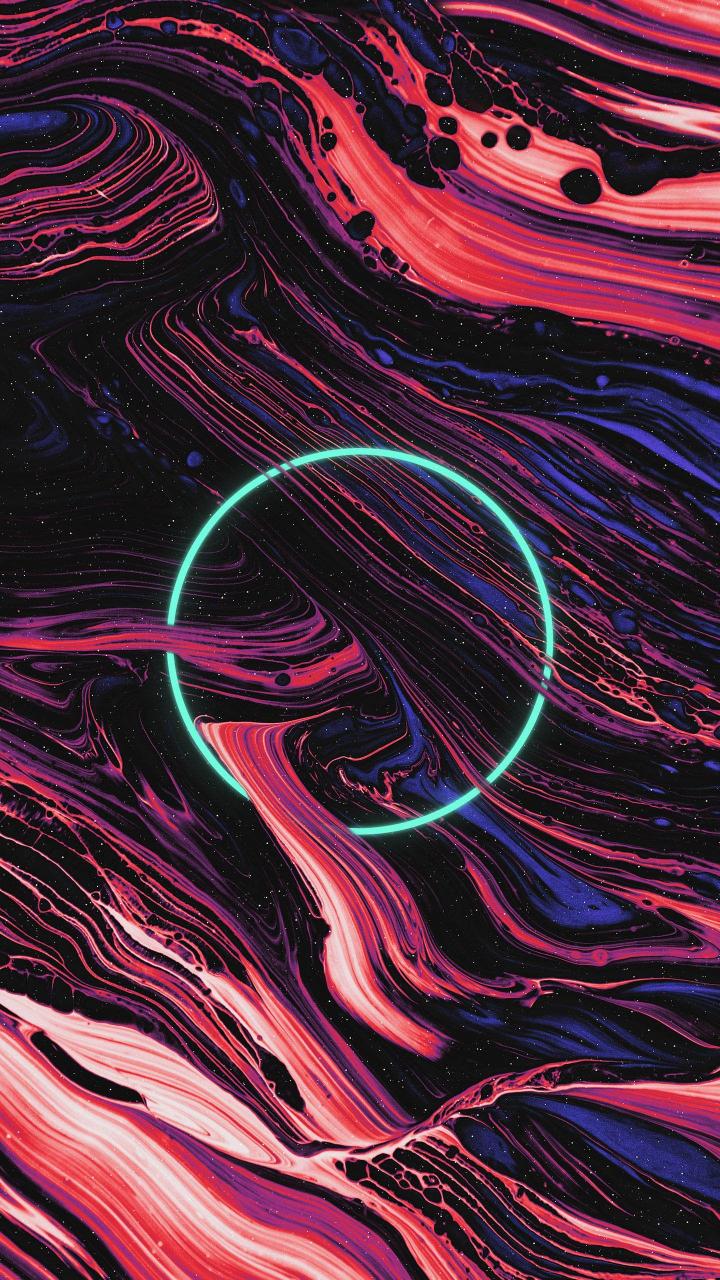 Cosmic Flow Neon Circle - Related Tablet wallpaper