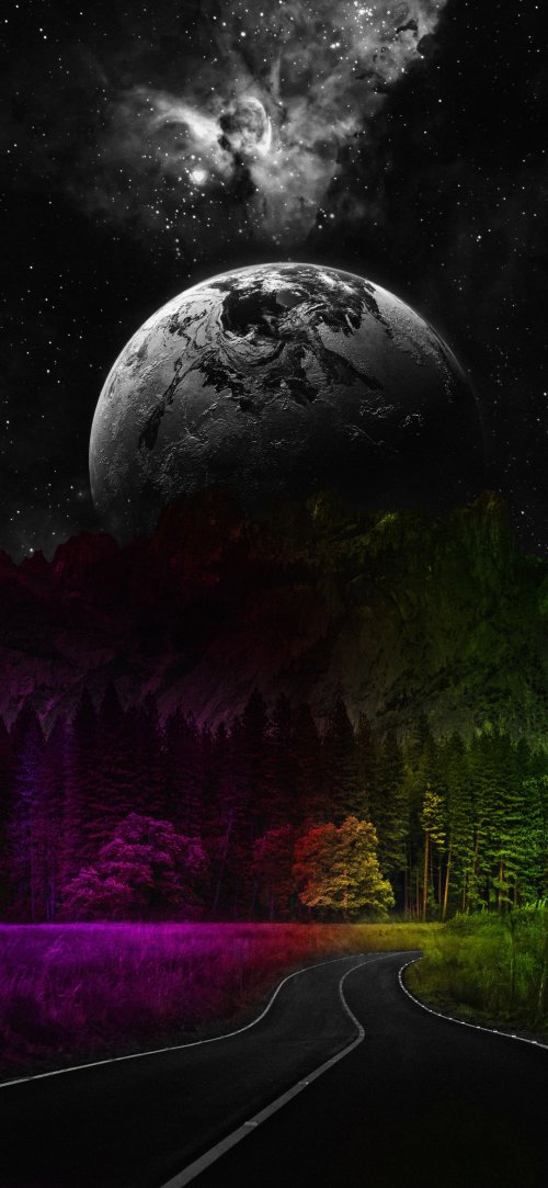 Cosmic Mountain Landscape