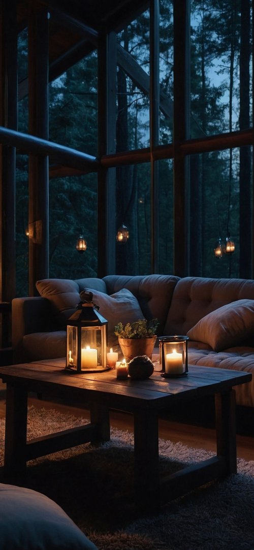 Cozy Cabin Evening - Related OpersCraft wallpaper