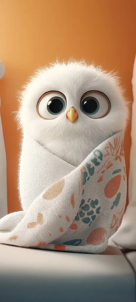 Cozy Chick in Towel - animals Wallpaper