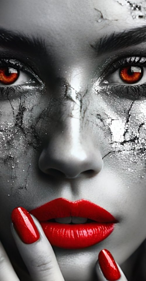 Cracked Beauty Portrait