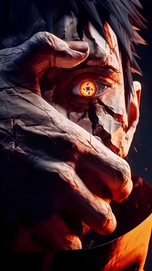 Cracked Mask Sharingan Portrait - Related Tablet wallpaper