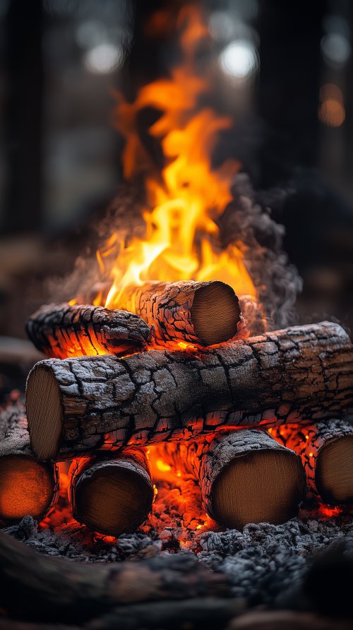 Crackling Campfire Glow - random Wallpaper