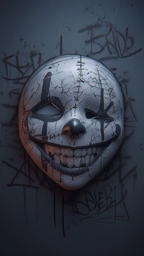 Creepy Clown Mask - ghetto Wallpaper