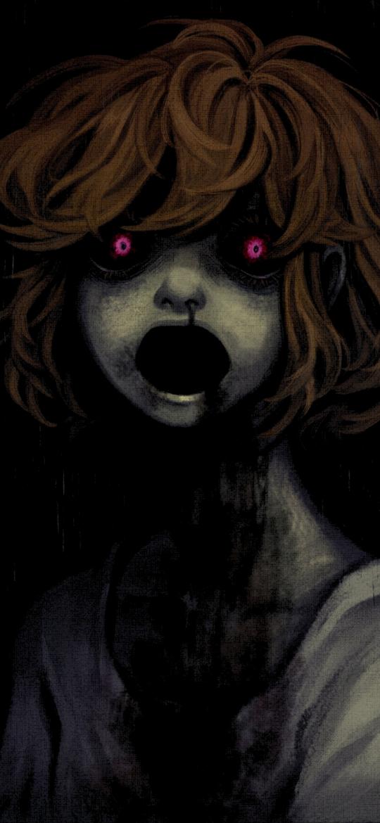 Creepy Red-Eyed Figure - horror Wallpaper