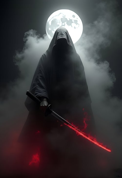 Crimson Blade Under Moon - Related StockWalls wallpaper