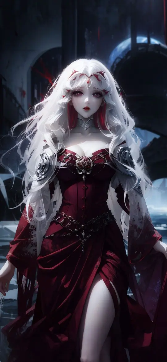 Crimson Gown Enchantress - Related Tablet wallpaper