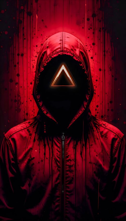 Crimson Hooded Figure - Related Darkify wallpaper