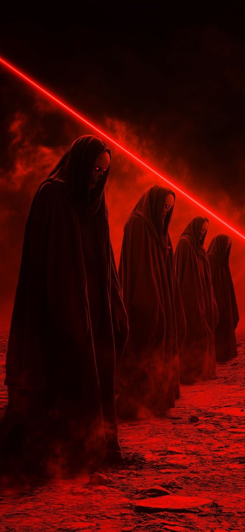 Crimson Hooded Figures - dope Wallpaper