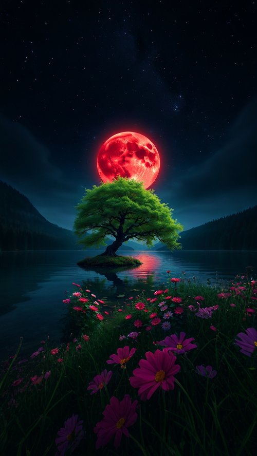 Crimson Moon Oasis - Related OpersCraft wallpaper