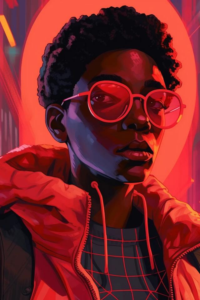 Crimson Portrait Illustration - Related Darkify wallpaper