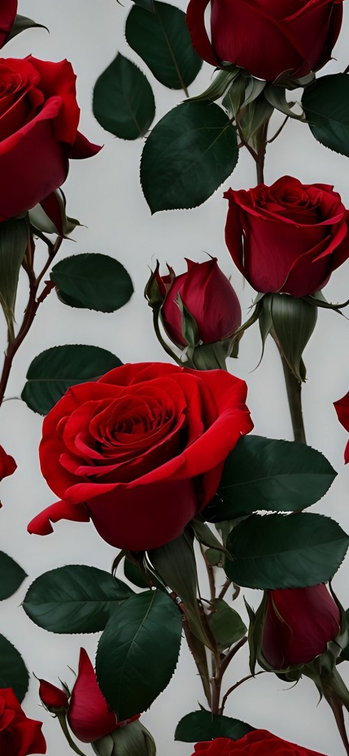 Crimson Roses Pattern - Related OpersCraft wallpaper