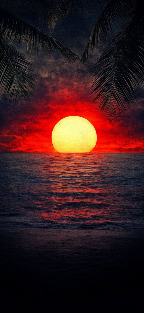 Crimson Sunset Paradise - Related StockWalls wallpaper