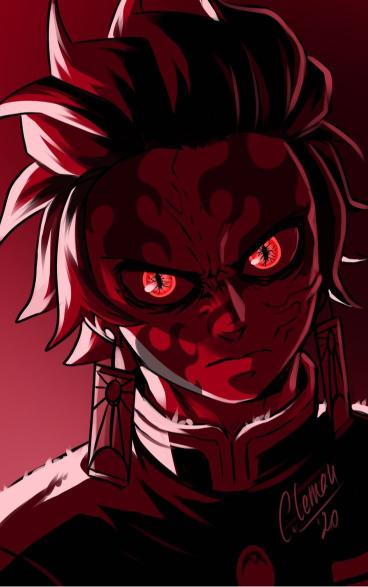 Crimson Tanjiro Kamado Portrait - Related OpersCraft wallpaper