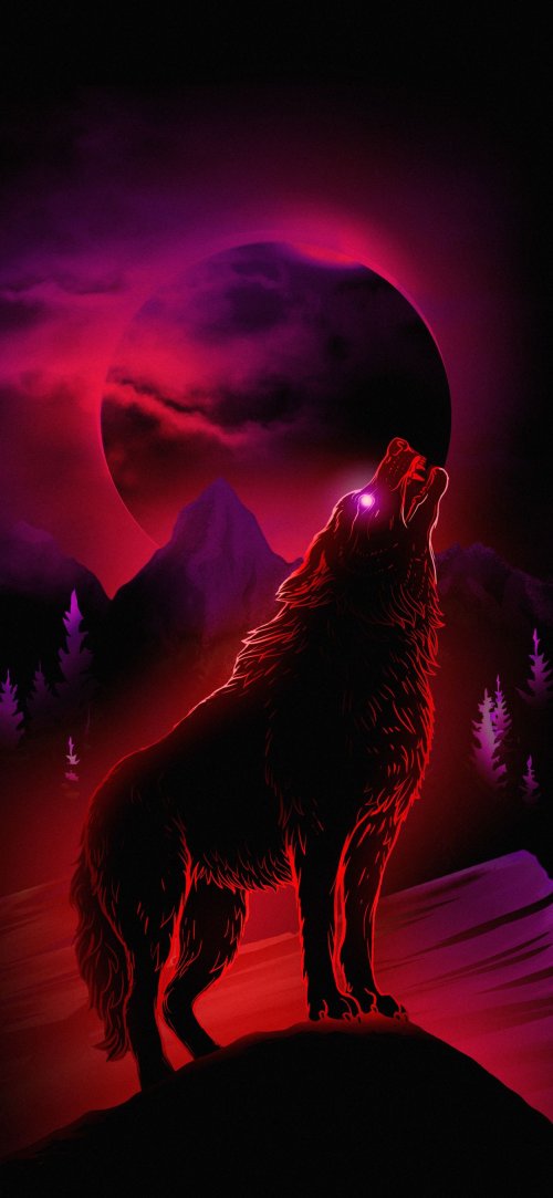 Crimson Wolf Moon