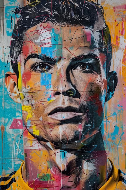 Cristiano Ronaldo Graffiti Portrait - Related OpersCraft wallpaper