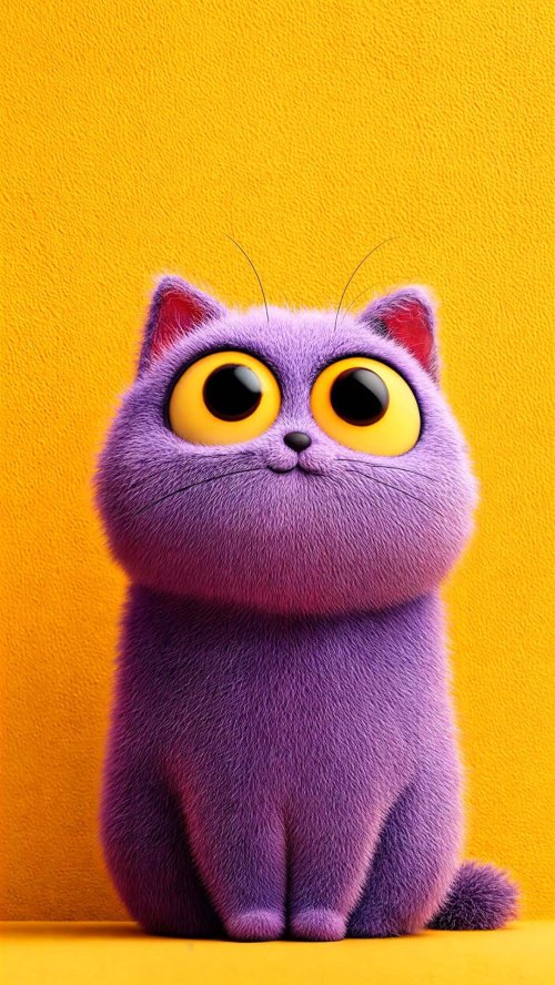 Cute Purple Cat