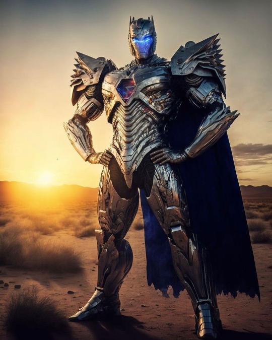 Cybernetic Knight Desert Sunset - Related StockWalls wallpaper