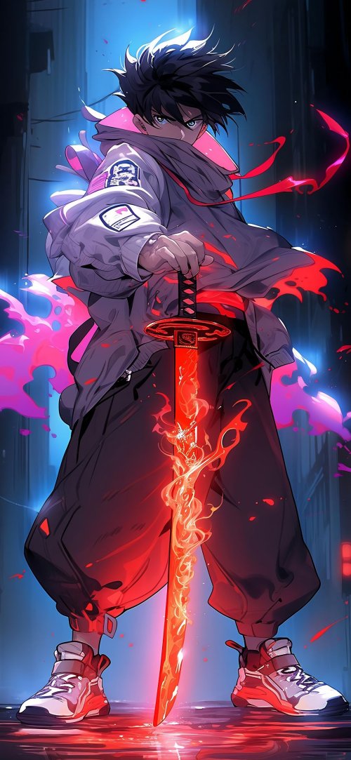 Cyberpunk Anime Warrior - Related OpersCraft wallpaper