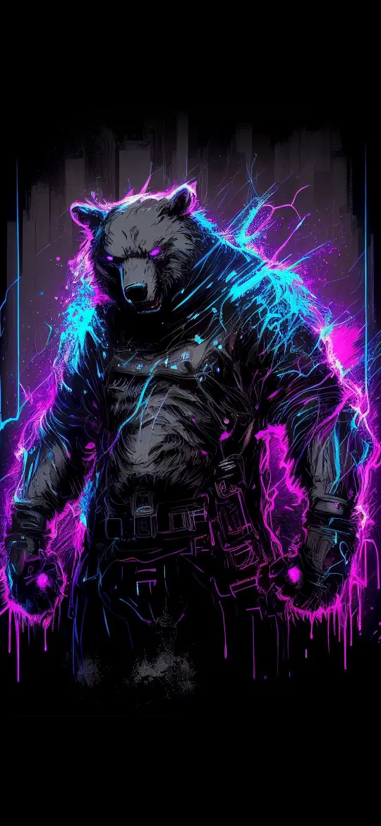 Cyberpunk Armored Bear - Related OpersCraft wallpaper