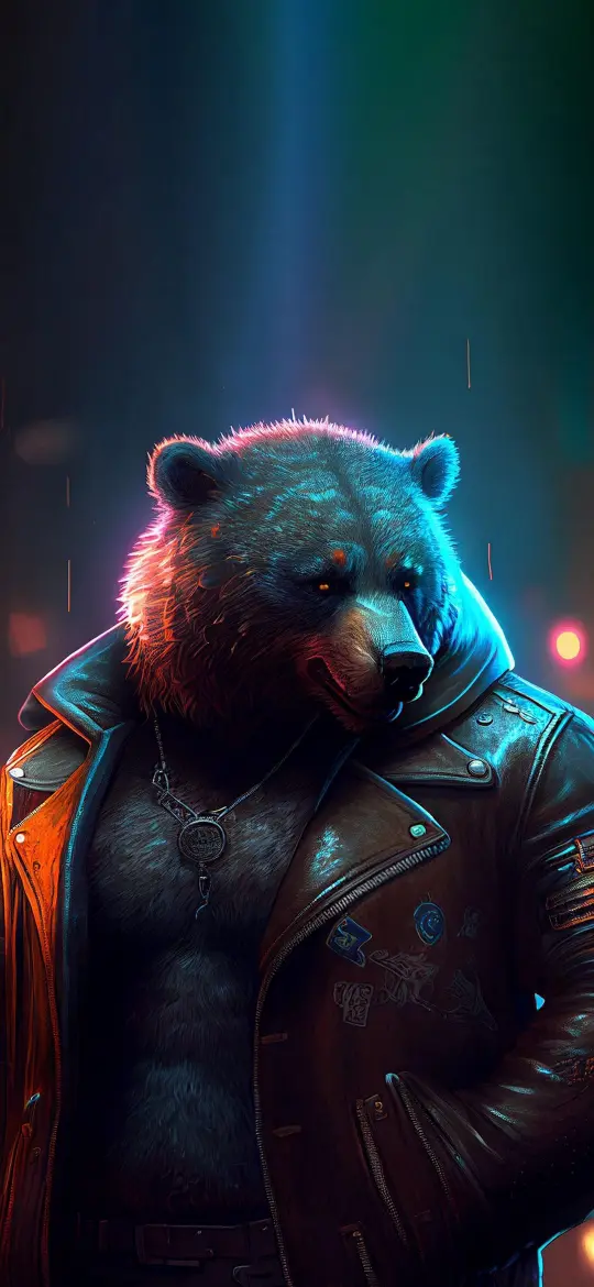 Cyberpunk Bear Biker - Related OpersCraft wallpaper