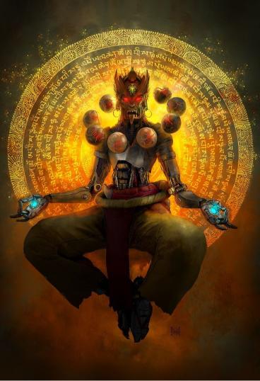Cyberpunk Buddha Meditation - Related OpersCraft wallpaper