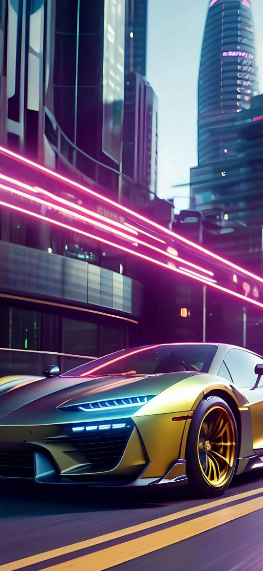 Cyberpunk Car Chase - Related OpersCraft wallpaper