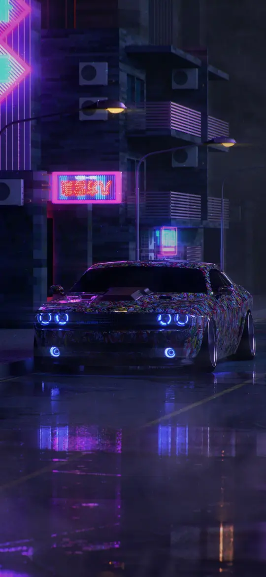 Cyberpunk Challenger Night Drive - Related OpersCraft wallpaper