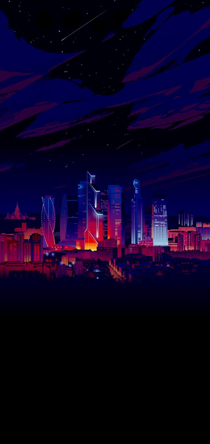 Cyberpunk City at Night - Related OpersCraft wallpaper