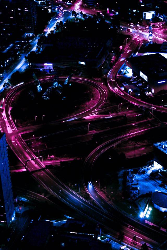 Cyberpunk City Interchange - Related OpersCraft wallpaper