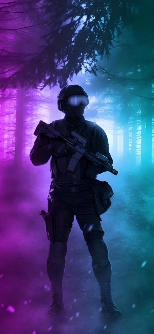 Cyberpunk Forest Soldier - Related OpersCraft wallpaper