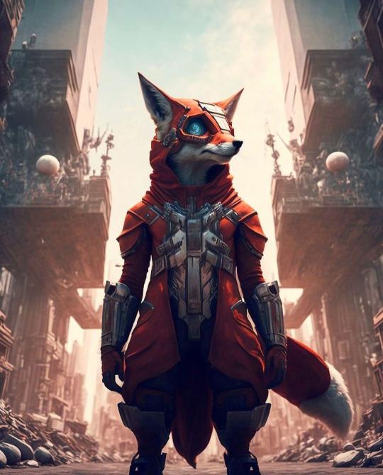 Cyberpunk Fox Warrior - Related OpersCraft wallpaper