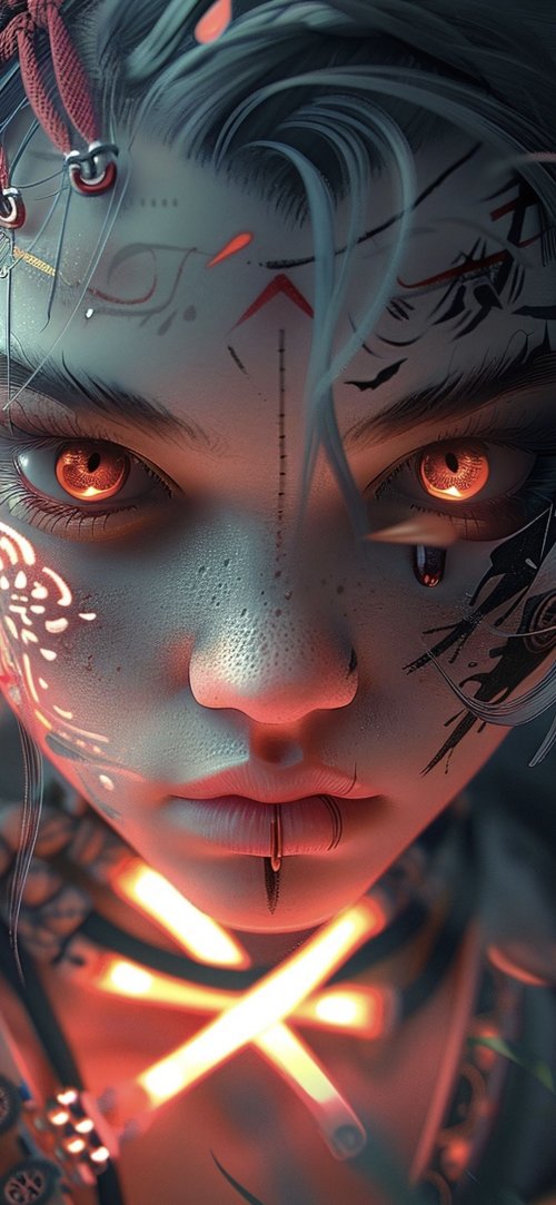 Cyberpunk Girl Portrait - Related OpersCraft wallpaper