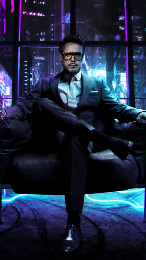 Cyberpunk Iron Man Portrait