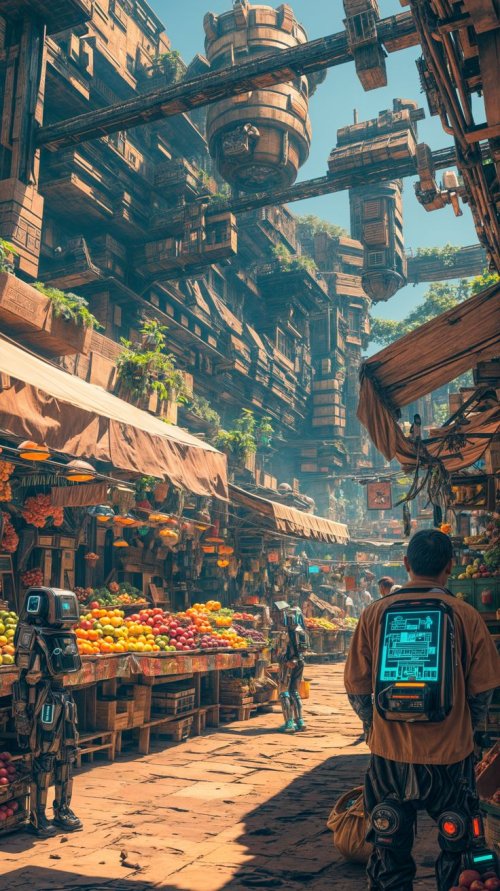 Cyberpunk Market Day - Related StockWalls wallpaper
