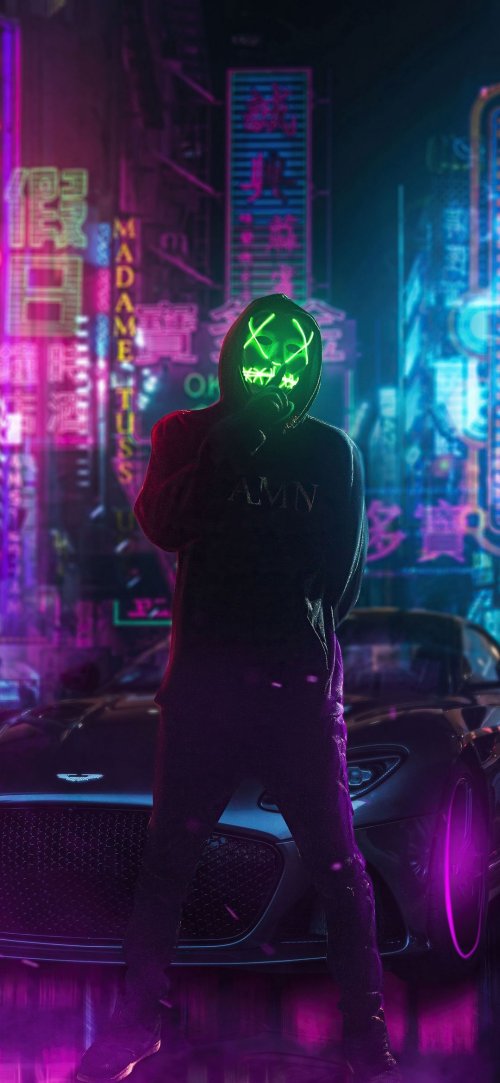 Cyberpunk Masked Figure - Related OpersCraft wallpaper