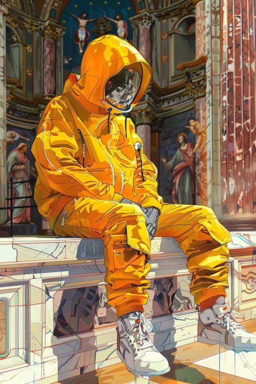 Cyberpunk Monastery Visitor - Related OpersCraft wallpaper