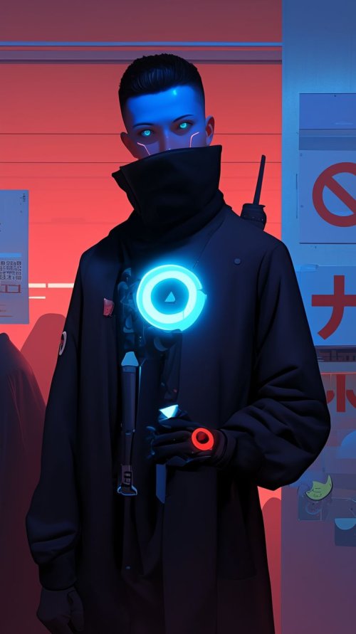 Cyberpunk Neon Enforcer - Related OpersCraft wallpaper