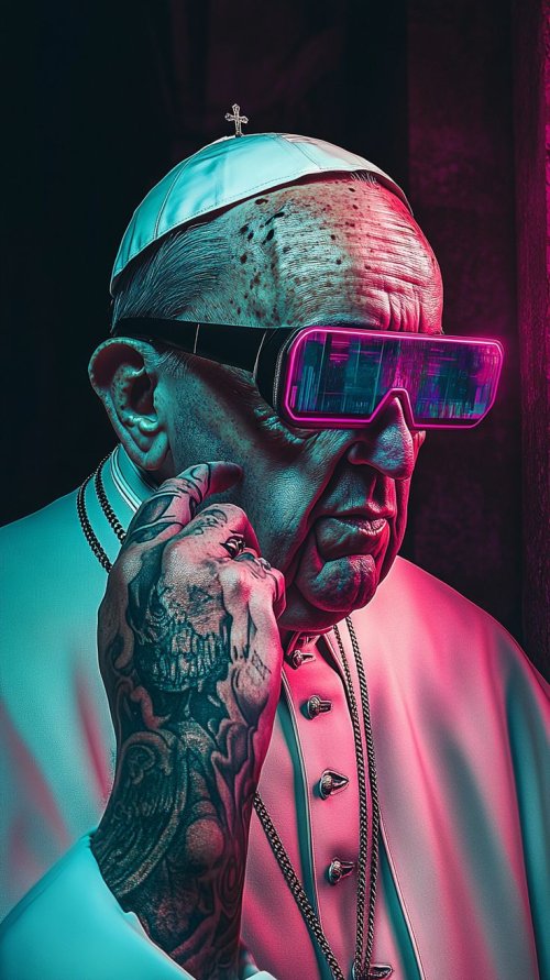 Cyberpunk Pope Portrait - Related OpersCraft wallpaper