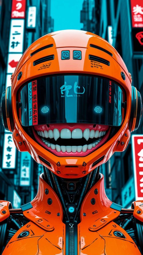 Cyberpunk Robot Grin - Related OpersCraft wallpaper