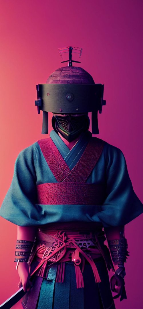 Cyberpunk Samurai Warrior