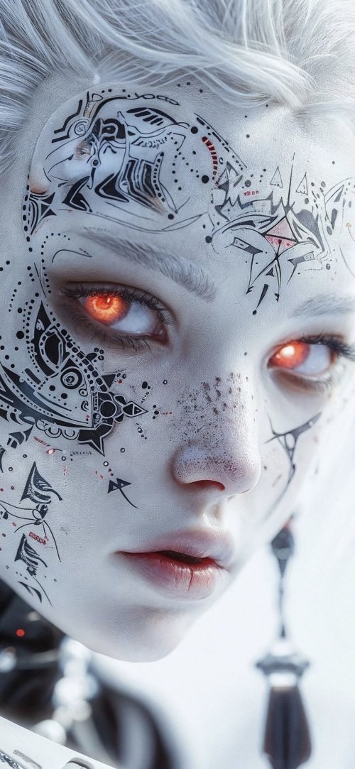 Cyberpunk Tattooed Android - cyberpunk Wallpaper