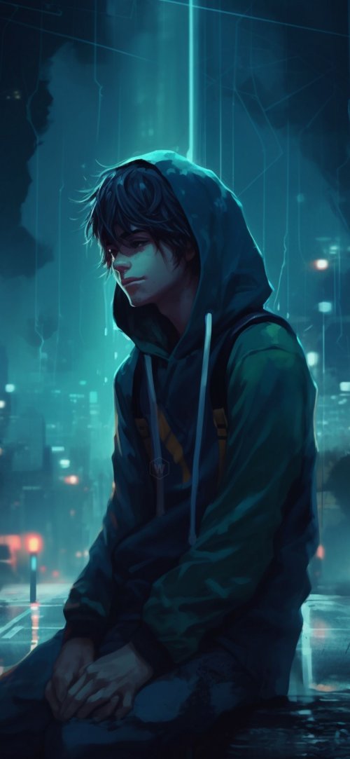Cyberpunk Teenager in Neon City - Related OpersCraft wallpaper
