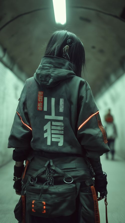 Cyberpunk Tunnel Wanderer