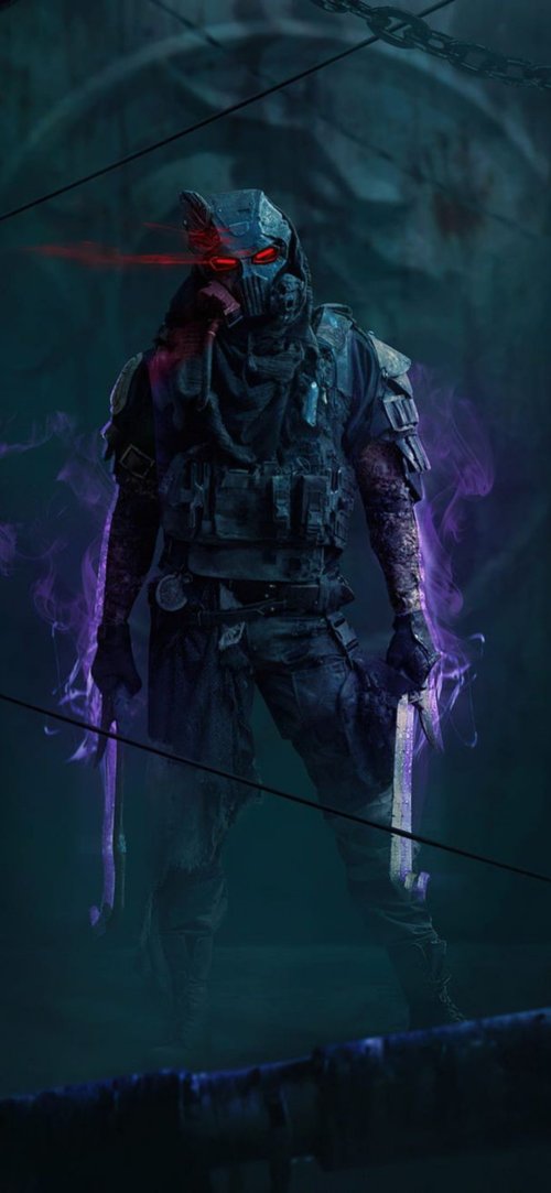Cyberpunk Warrior with Blades - Related OpersCraft wallpaper