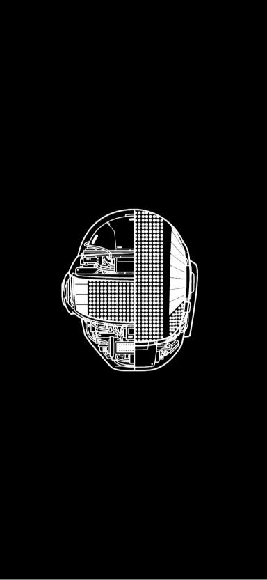 Daft Punk Helmet Outline - music Wallpaper