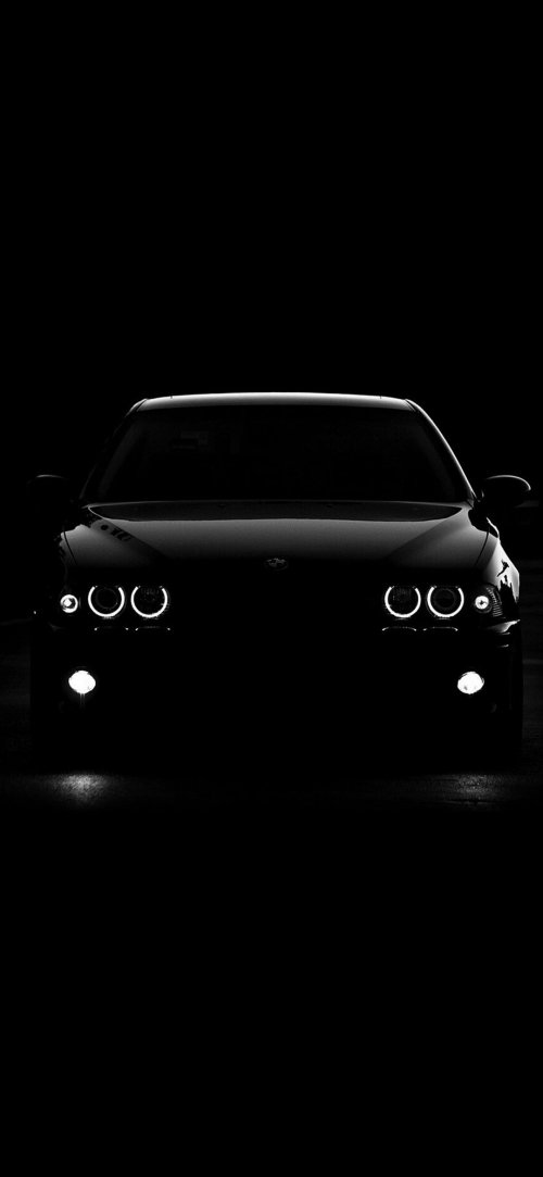 Dark BMW Headlights Glow